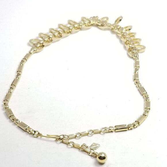 Vintage Sarah Coventry Gold Tone Rhinestone Spiral Collar Necklace, Adjustable - Picture 2 of 6